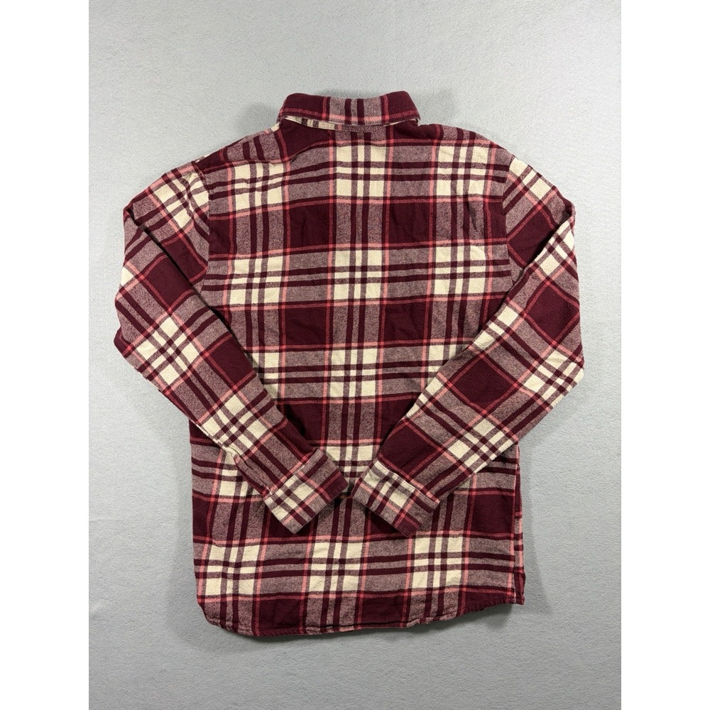 Volcom Red Plaid Flannel Shirt Men's Medium Outdoors Skate Surf - Picture 5 of 7